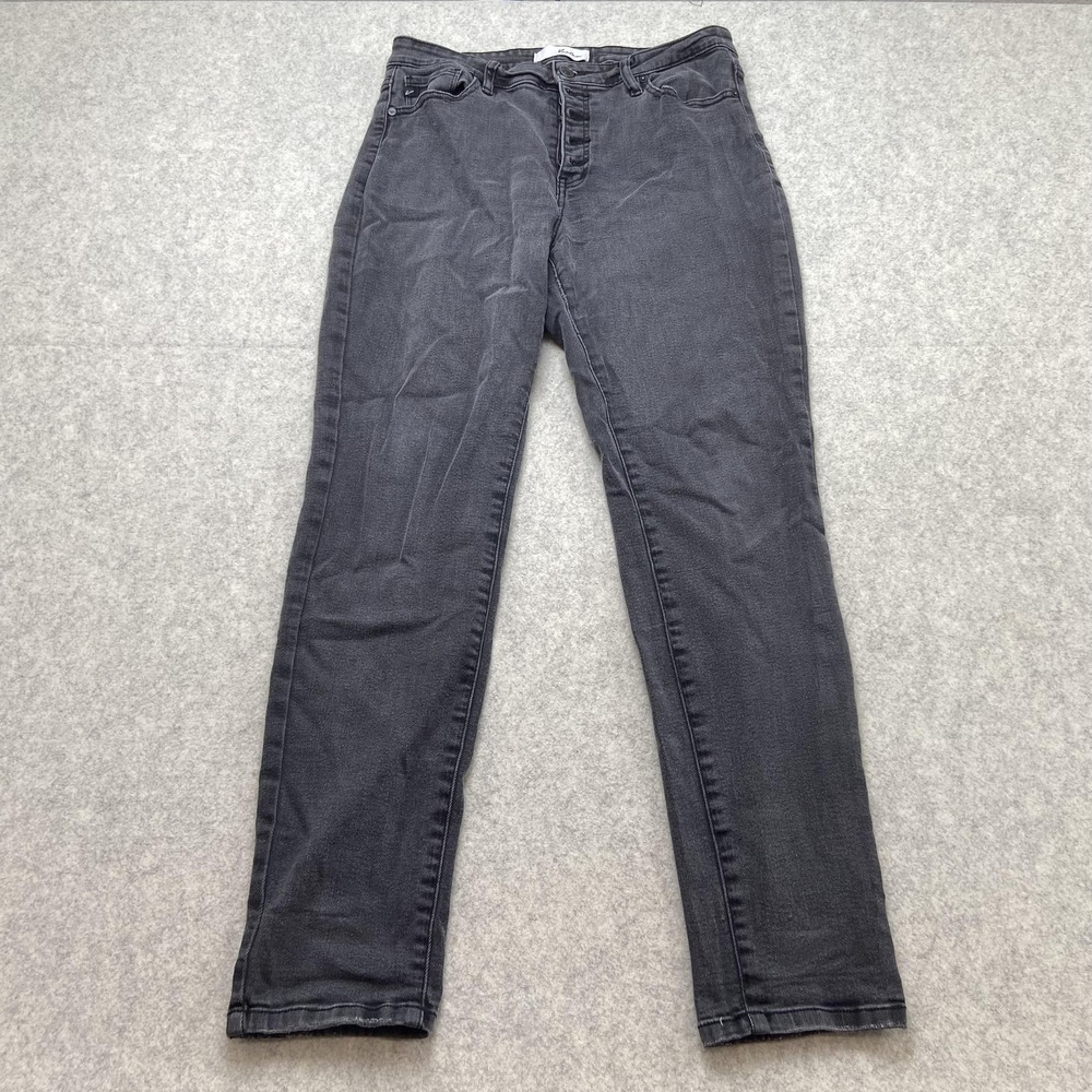 KanCan Skinny Jeans Juniors 15/31 Charcoal High Rise Stretch Denim KC7113BK